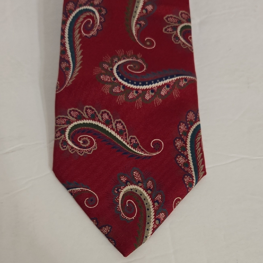 Dior Paisley Red Men's Tie - Picture 2 of 8